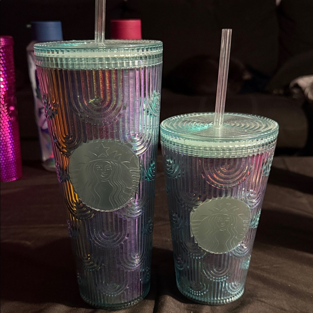 Starbucks Iridescent Ombre Reusable Tumblers (Sold Together)